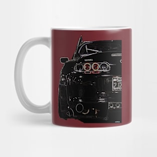 Sleek NEON: Black Supra Back Half Body Design for Teen Car Fans Mug